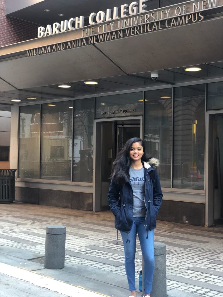 Female standing in front of Baruch college